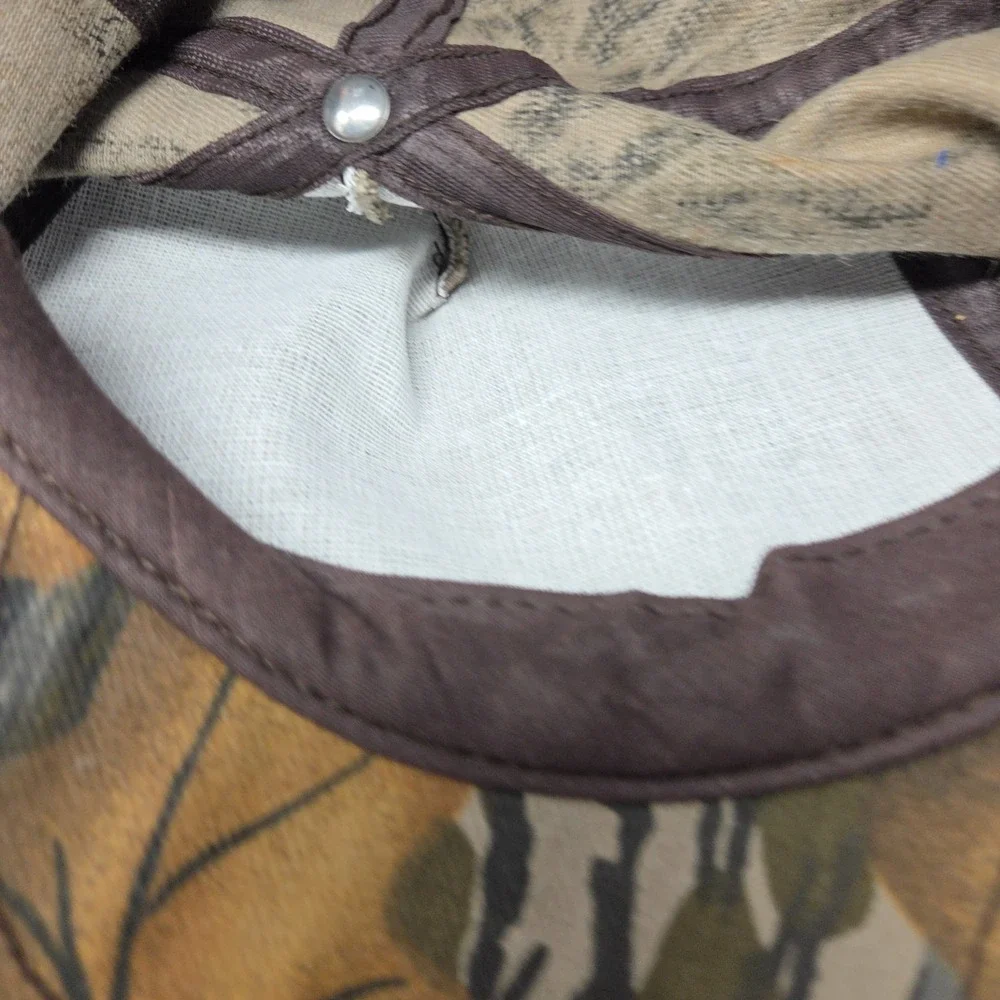 VTG Gander Mountain Mossy Oak Treestand Camo Snapback Hat Made in USA